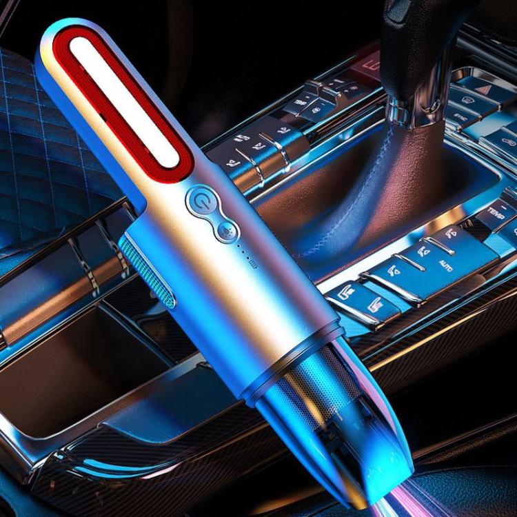 V8 Car Mini Portable Powerful Suction LED Flashing Warning Light Outdoor Lighting Vacuum Cleaner - Vacuum Cleaner by PMc TechLife | Online Shopping South Africa | PMc TechLife | Buy Now Pay Later Mobicred