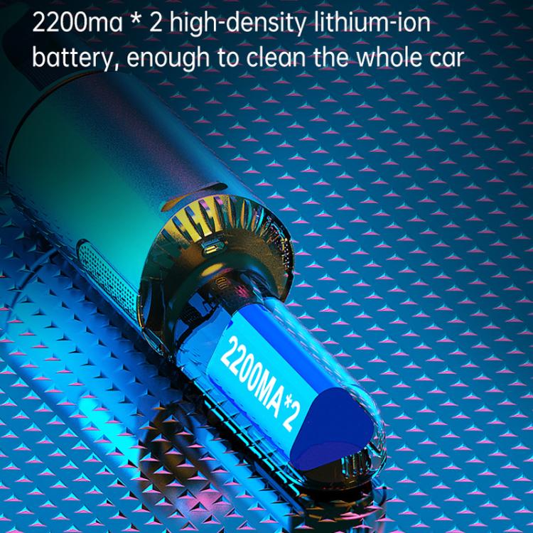 V8 Car Mini Portable Powerful Suction LED Flashing Warning Light Outdoor Lighting Vacuum Cleaner - Vacuum Cleaner by PMc TechLife | Online Shopping South Africa | PMc TechLife | Buy Now Pay Later Mobicred