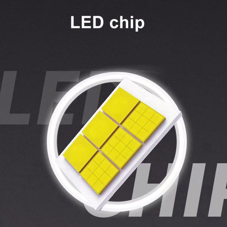 Motorcycle Electric Vehicle General Modification LED Headlight 4 Beads Double Lens Lamps, Style: Yellow Aperture+Red Devil Eye - Headlights by PMC TechLife | Online Shopping South Africa | PMC TechLife | Buy Now Pay Later Mobicred