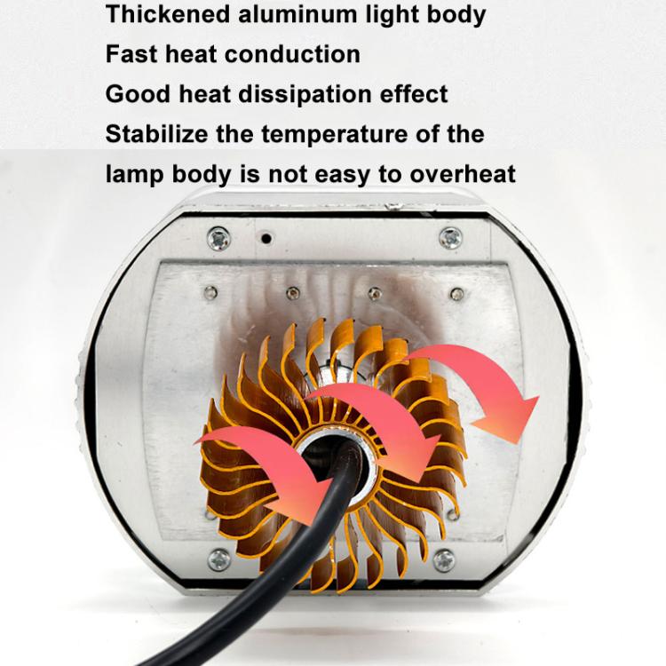 Motorcycle Electric Vehicle General Modification LED Headlight 4 Beads Double Lens Lamps, Style: Yellow Aperture+Red Devil Eye - Headlights by PMC TechLife | Online Shopping South Africa | PMC TechLife | Buy Now Pay Later Mobicred