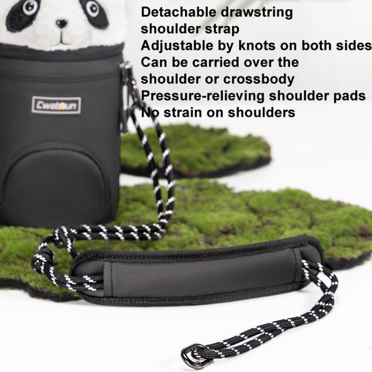 Cwatcun D162 Large Camera Lens Cylinder Cartoon Panda Camera Lens Protective Cover - free shipping - PMC TechLife - Order now!