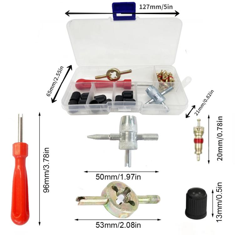 33pcs/Set Car Bicycle Tire Valve Core Installation Tool Repair Kit, Specifications: B - Maintenance tools by PMc TechLife | Online Shopping South Africa | PMc TechLife | Buy Now Pay Later Mobicred