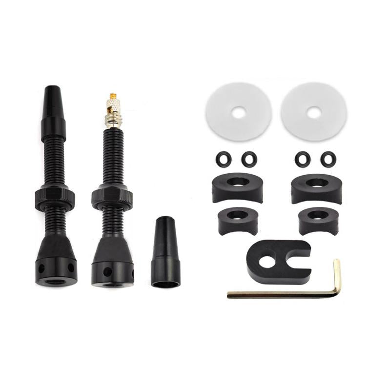 Mountain Road Bike Tubeless French Vacuum Valve, Color: 44mm Black A - free shipping - PMC TechLife - Order now!