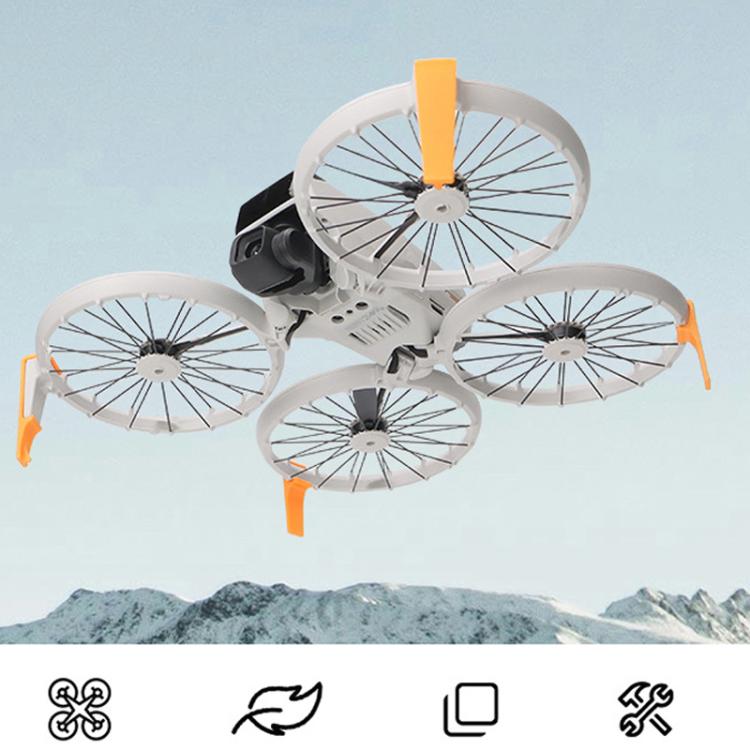 For DJI Flip CQT 4 In 1 Drone Folding Booster Stand Scratch and Wear Resistant Landing Protective Bracket(Orange) - free shipping - PMC TechLife - Order now!