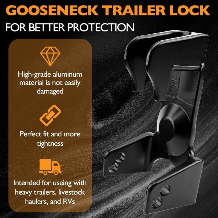 Coupler Gooseneck Hitch Trailer Lock For Heavy Trailer Transporter RV, Color: Red + Combination Lock - Towing Bars by PMc TechLife | Online Shopping South Africa | PMc TechLife | Buy Now Pay Later Mobicred