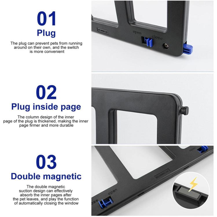 25 x 31.5cm Pet Screen Door Cats And Dogs Free Entry and Exit Lattice Door(Black) - Pet Screen Doors by PMC TechLife | Online Shopping South Africa | PMC TechLife | Buy Now Pay Later Mobicred