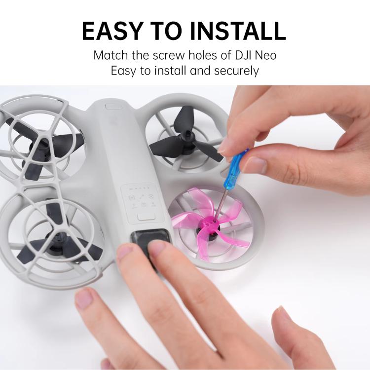 1pair For DJI Neo RCSTQ Drone 5 Blade Paddle Quick Release Replacement Blade(Gray) - DIY Propeller by RCSTQ | Online Shopping South Africa | PMc TechLife | Buy Now Pay Later Mobicred