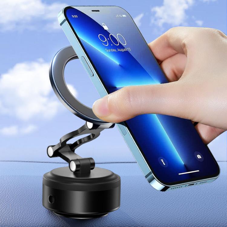 D23-2 Vehicle Vacuum Adsorption Mobile Phone Holder Folding Magnetic Dashboard Navigation Holder(Silver) - Universal Car Holders by PMc TechLife | Online Shopping South Africa | PMc TechLife | Buy Now Pay Later Mobicred