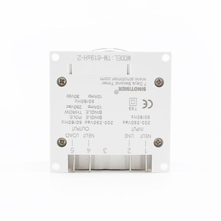 SINOTIMER TM-619sH-4 12VDC 10A Digital 7-Day Timer Switch Second Control Timer - free shipping - PMc TechLife - Order now!