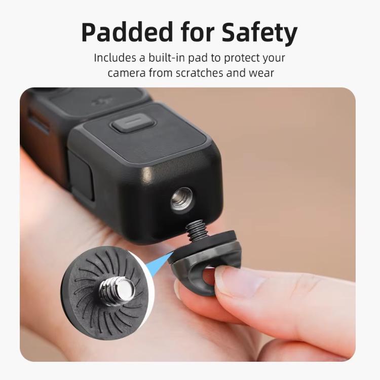 BRDRC Sport Camera Lanyard With 1/4 Inch Screw Anti-Lost Crossbody Lanyard(Black Rope Gray Knot) - Camera Strap by BRDRC | Online Shopping South Africa | PMc TechLife | Buy Now Pay Later Mobicred