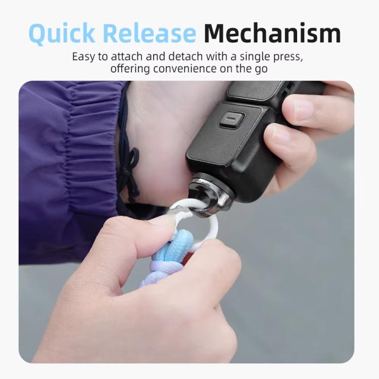 BRDRC Sport Camera Lanyard With 1/4 Inch Screw Anti-Lost Crossbody Lanyard(Light Blue Rope White Knot) - Camera Strap by BRDRC | Online Shopping South Africa | PMc TechLife | Buy Now Pay Later Mobicred