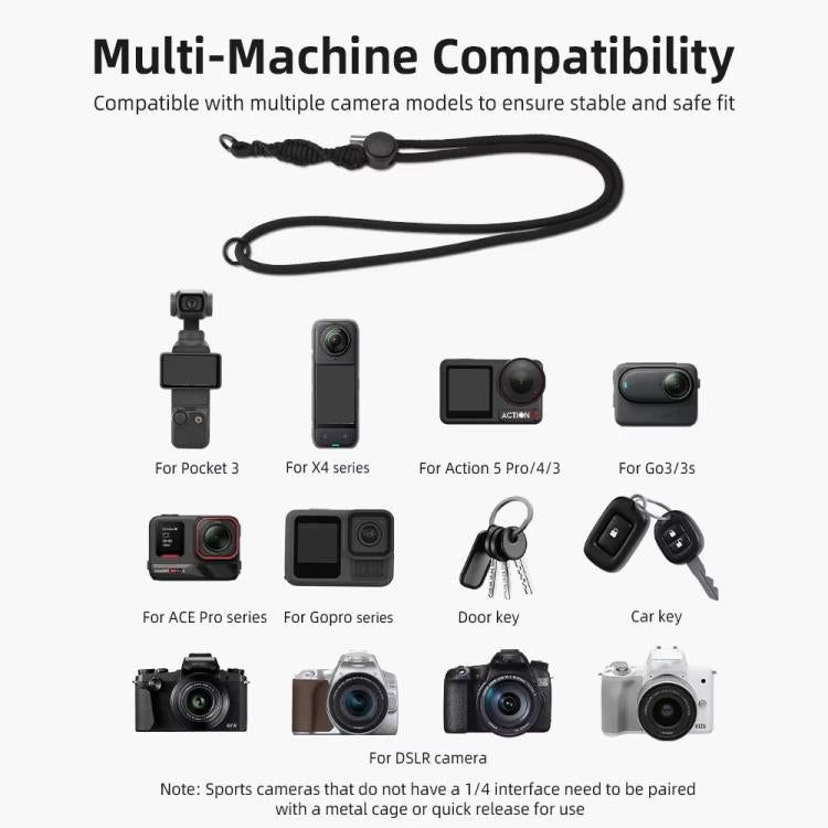 BRDRC Sport Camera Lanyard With 1/4 Inch Screw Anti-Lost Crossbody Lanyard(Pink Blue Green) - Camera Strap by BRDRC | Online Shopping South Africa | PMc TechLife | Buy Now Pay Later Mobicred