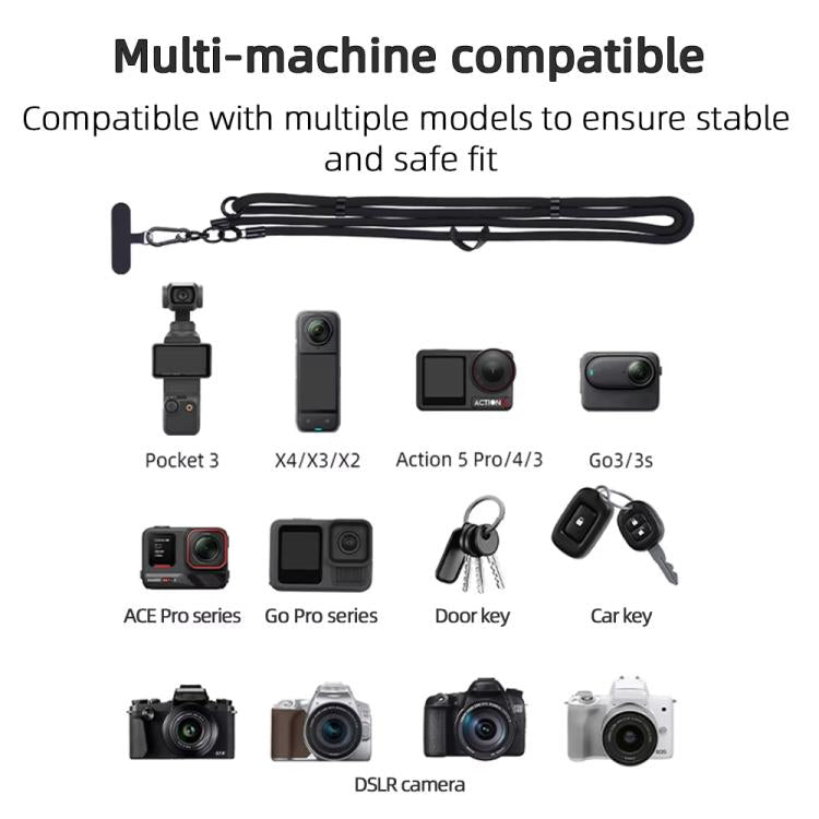 BRDRC Sport Camera Lanyard With 1/4 inch Screw Anti-Lost Crossbody Rope Accessory(Purple) - Camera Strap by BRDRC | Online Shopping South Africa | PMc TechLife | Buy Now Pay Later Mobicred