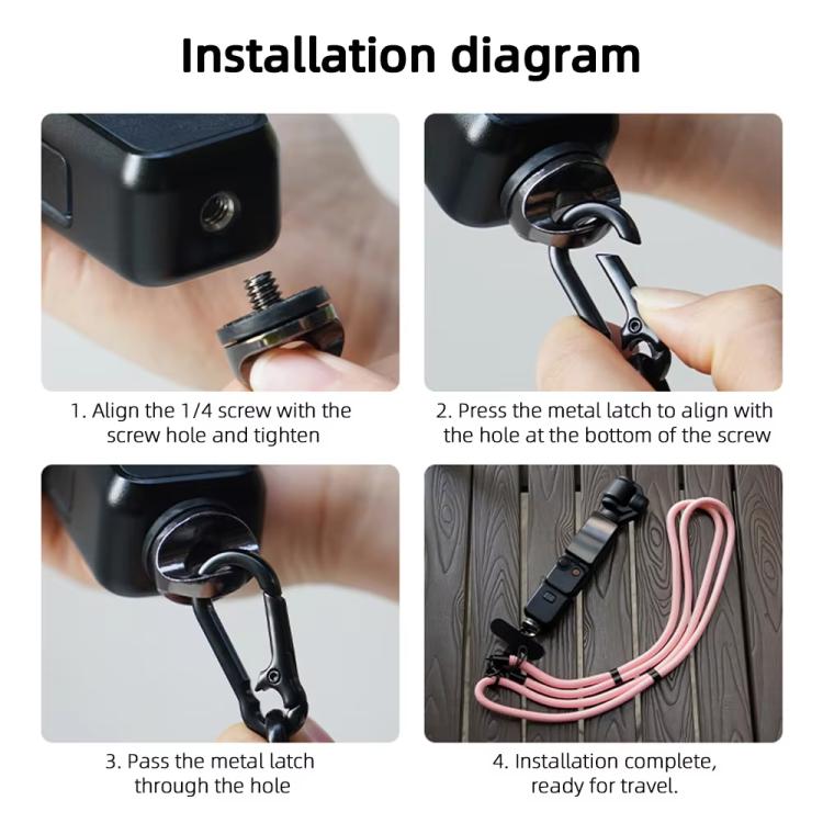 BRDRC Sport Camera Lanyard With 1/4 inch Screw Anti-Lost Crossbody Rope Accessory(Yellow) - Camera Strap by BRDRC | Online Shopping South Africa | PMc TechLife | Buy Now Pay Later Mobicred