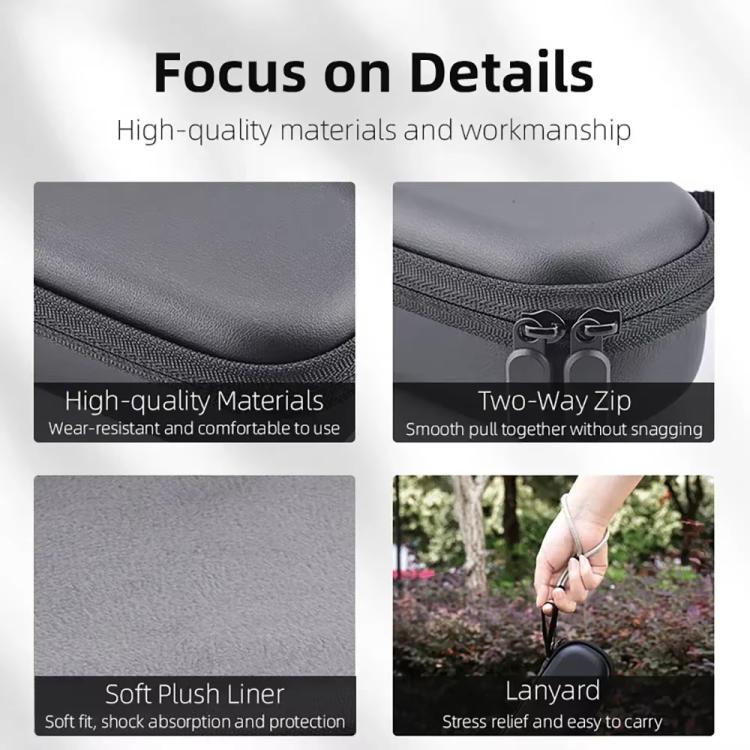 For DJI OSMO Pocket 3 BRDRC Storage Bag Standalone Handy Case Protective Pouch(Nylon Black) - free shipping - PMC TechLife - Order now!