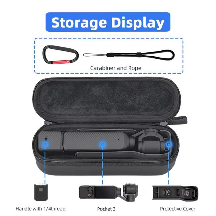 For DJI OSMO Pocket 3 BRDRC Storage Bag Standalone Handy Case Protective Pouch(Nylon Black) - free shipping - PMC TechLife - Order now!