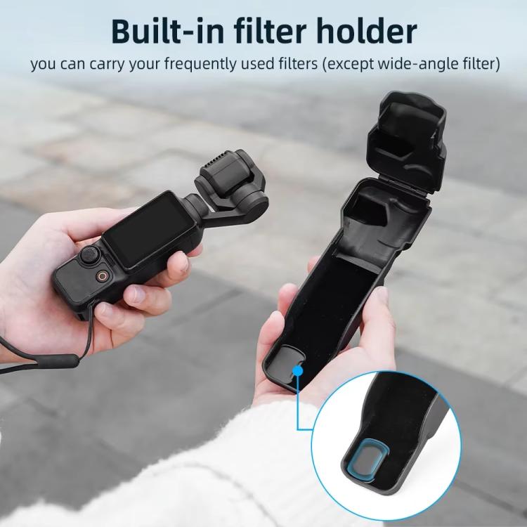 For DJI OSMO Pocket 3 BRDRC Lens Cap Camera Case Screen Protector Accessories(Black) - free shipping - PMC TechLife - Order now!