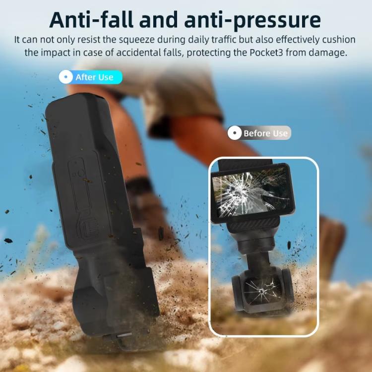 For DJI OSMO Pocket 3 BRDRC Lens Cap Camera Case Screen Protector Accessories(Black) - free shipping - PMC TechLife - Order now!