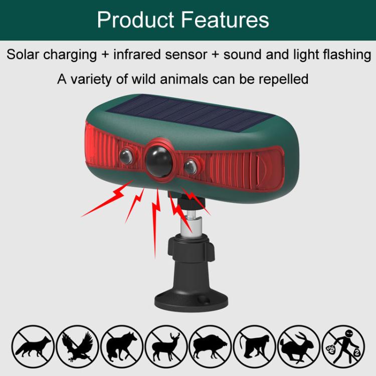 N911Y Outdoor Solar Alarm Infrared Sensor Sound And Light Animal Repeller(Red) - Outdoor Insect Repellent by PMc TechLife | Online Shopping South Africa | PMc TechLife | Buy Now Pay Later Mobicred