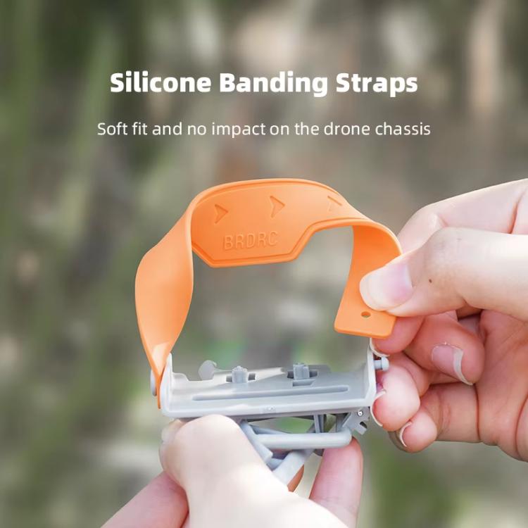 For DJI Mini 4 Pro BRDRC Booster Landing Gear Folding Strap Kickstand(Orange) - free shipping - PMc TechLife - Order now!
