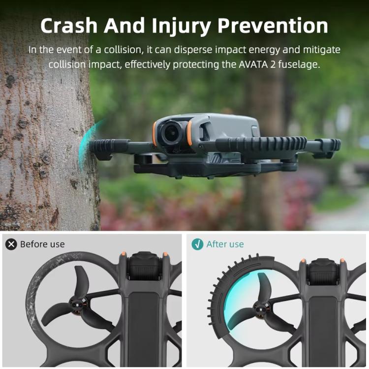 For DJI Avata 2 BRDRC 4pcs Paddle Protection Bumper Rings(Orange) - free shipping - PMC TechLife - Order now!