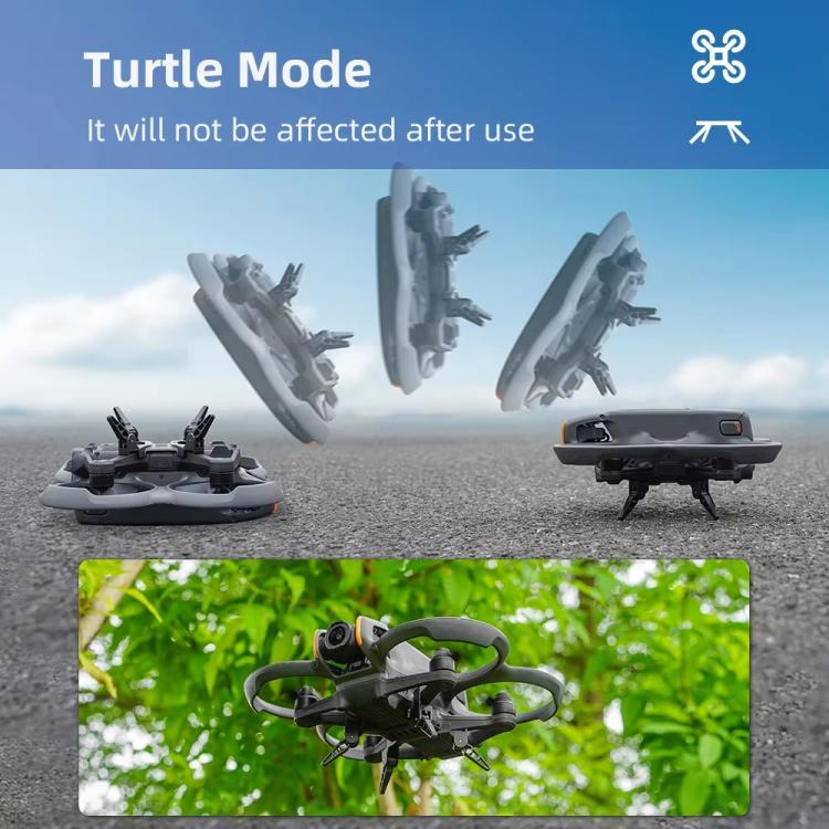 For DJI Avata 2 BRDRC Folding Height Enhanced Landing Gear Gimbal Protective Kickstand(Black Orange) - free shipping - PMC TechLife - Order now!