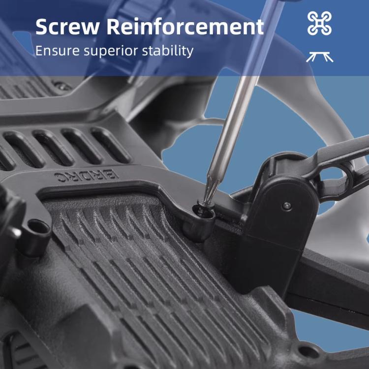 For DJI Avata 2 BRDRC Folding Height Enhanced Landing Gear Gimbal Protective Kickstand(Black Orange) - free shipping - PMC TechLife - Order now!