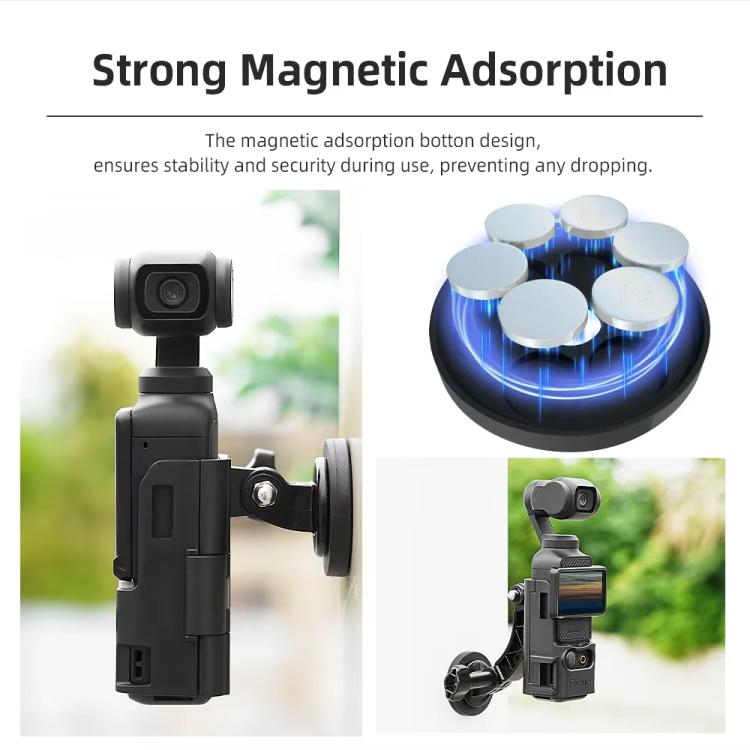 6pcs /Set For DJI Osmo Pocket 3 Flymile Magnetic Bracket Fixed Base Back Clip Adapter Bezel Accessories - free shipping - PMC TechLife - Order now!