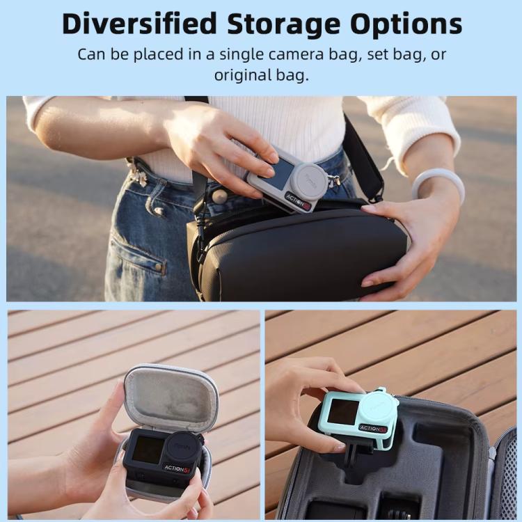 For DJI Osmo Action 3 / 4 / 5 Pro Flymile Silicone Cover Sport Camera Lens Drop Cases(Black) - free shipping - PMC TechLife - Order now!