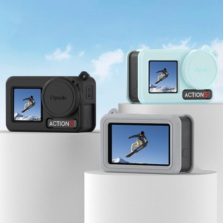 For DJI Osmo Action 3 / 4 / 5 Pro Flymile Silicone Cover Sport Camera Lens Drop Cases(Black) - free shipping - PMC TechLife - Order now!