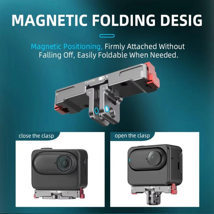 For Insta360 GO 3 / 3S Flymile Magnetic Metal Quick Release Base Sports Camera Adapter Bracket(Tarnish) - free shipping - PMC TechLife - Order now!
