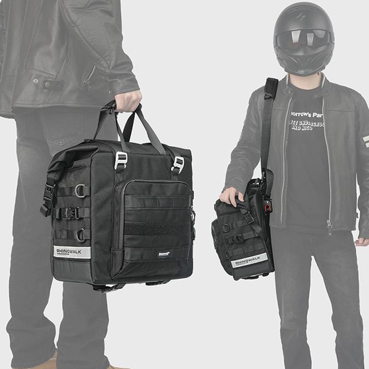 Rhinowalk MTR2050 25L-32L Expandable Large Capacity Quick-release Motorcycle Side Bag(Black) - free shipping - PMc TechLife - Order now!