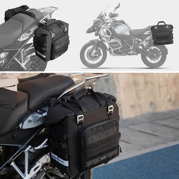 Rhinowalk MTR2050 25L-32L Expandable Large Capacity Quick-release Motorcycle Side Bag(Black) - free shipping - PMc TechLife - Order now!