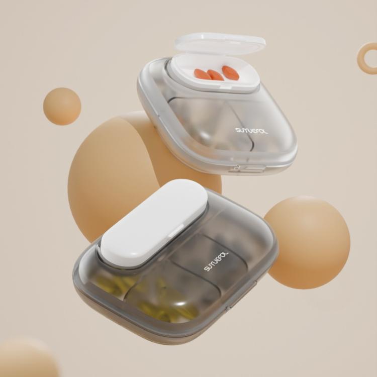 Portable Pill Box Dispenser Sealed Large Capacity Seven Days a Week Medication Organizer, Color: 6 Grids White - free shipping - PMC TechLife - Order now!