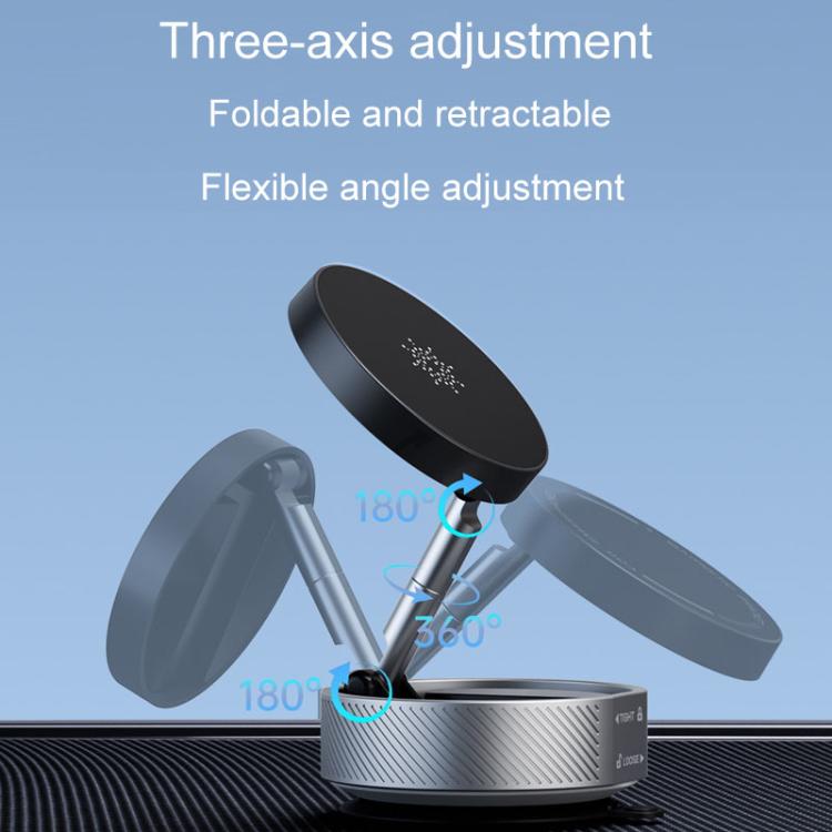 T20 Magnetic Car Phone Holder Car Center Console Navigation Portable Folding Stand(Silver) - Universal Car Holders by PMc TechLife | Online Shopping South Africa | PMc TechLife | Buy Now Pay Later Mobicred