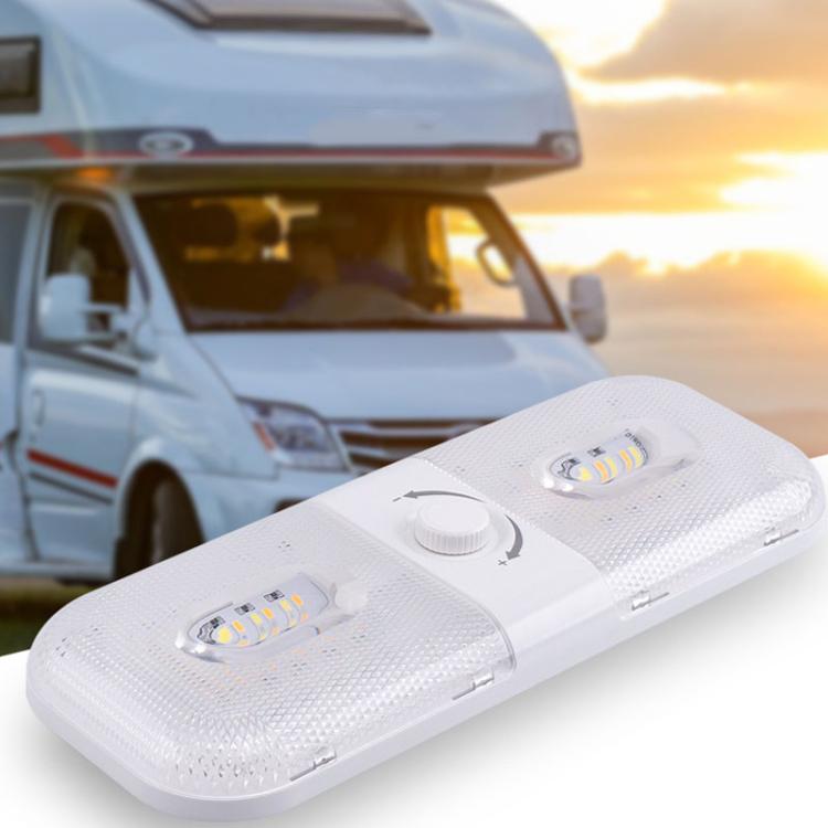 12-24V RV Light 120 LEDs 3-Color Temperature Rotary Button Dimming Roof Light FC01 - Dome Lights by PMc TechLife | Online Shopping South Africa | PMc TechLife | Buy Now Pay Later Mobicred
