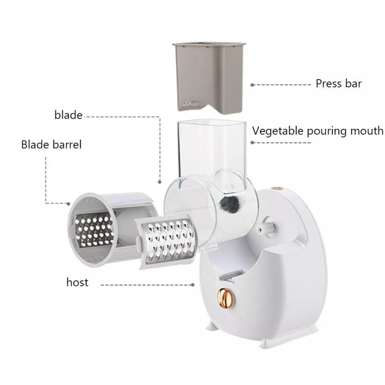 CY-661 3-in-1 Kitchen Multifunctional Roller Electric Vegetable Cutter, Spec: White EU Plug - Cutter & Peeler by PMc TechLife | Online Shopping South Africa | PMc TechLife | Buy Now Pay Later Mobicred