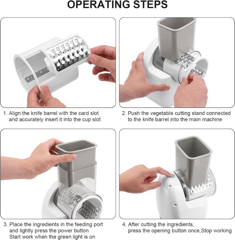 CY-661 3-in-1 Kitchen Multifunctional Roller Electric Vegetable Cutter, Spec: White US Plug - Cutter & Peeler by PMc TechLife | Online Shopping South Africa | PMc TechLife | Buy Now Pay Later Mobicred