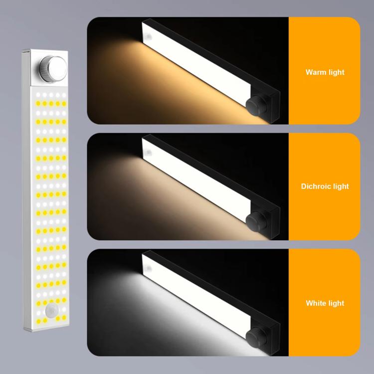 LED Cabinet Light Magnetic Motion Sensor Rechargeable Lamp 128 LEDs 3-color Temperature XN01 - Sensor LED Lights by PMc TechLife | Online Shopping South Africa | PMc TechLife | Buy Now Pay Later Mobicred