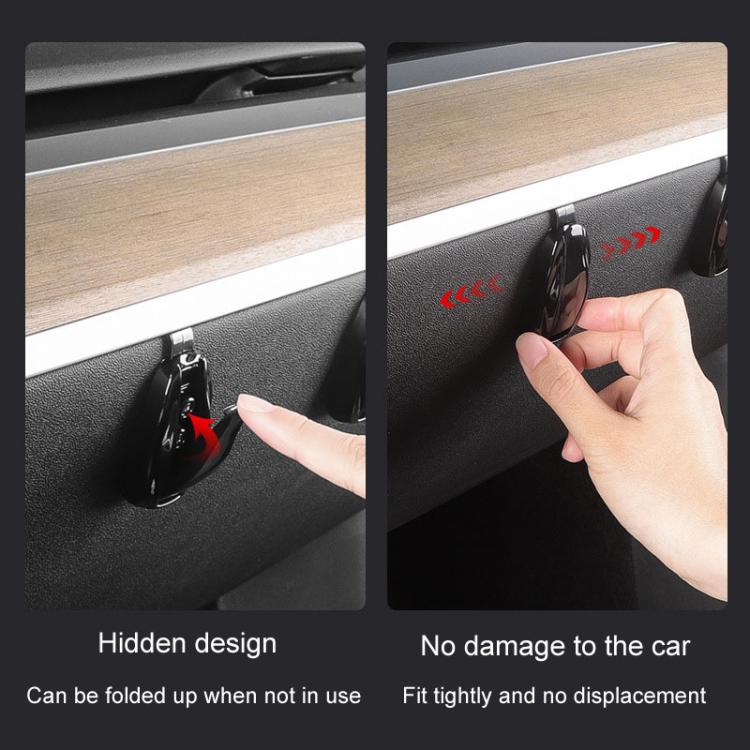 For Tesla Model 3 / Y 2022-2024 Passenger Concealed Glove Box Hook(Black) - Auto Fastener & Clips by PMc TechLife | Online Shopping South Africa | PMc TechLife | Buy Now Pay Later Mobicred