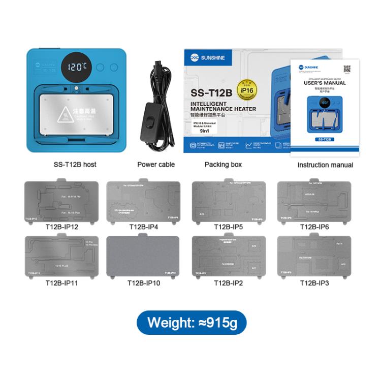 SUNSHINE SS-T12B 9 In 1 Mobile Phone Motherboard Smart Repair Heating Platform Kit Support IP7G-16PM/Android Universal - free shipping - PMC TechLife - Order now!