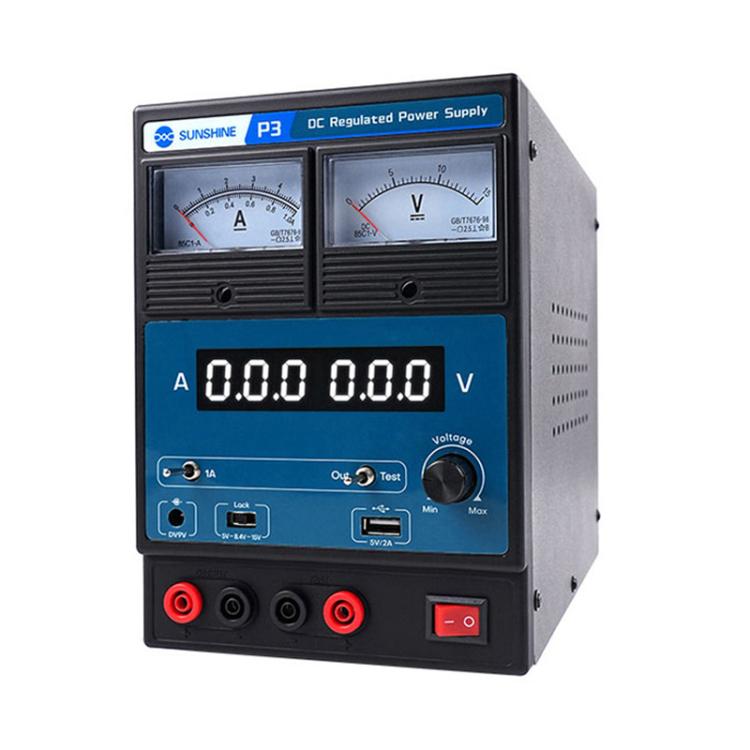 SUNSHINE P3 DC Regulated Power Supply 5V/8.4V/15V Switching Mobile Phone Repair Regulated Power Supply Meter(US Plug 110V) - free shipping - PMC TechLife - Order now!