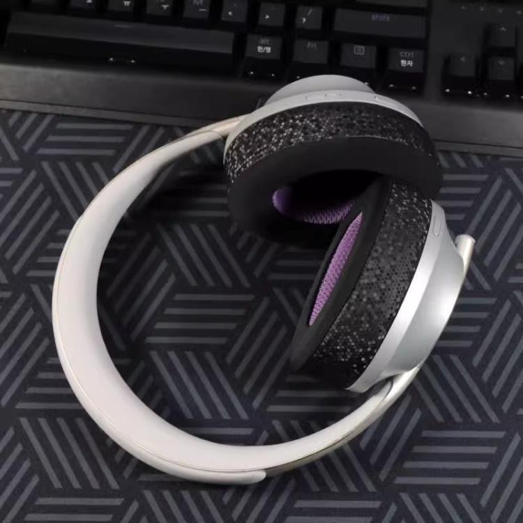 For Bose NC700 Headphone 1pair Ice Gel Ear Pads Earmuffs Protective Cover(Honeycomb Ice Black Purple) - free shipping - PMc TechLife - Order now!