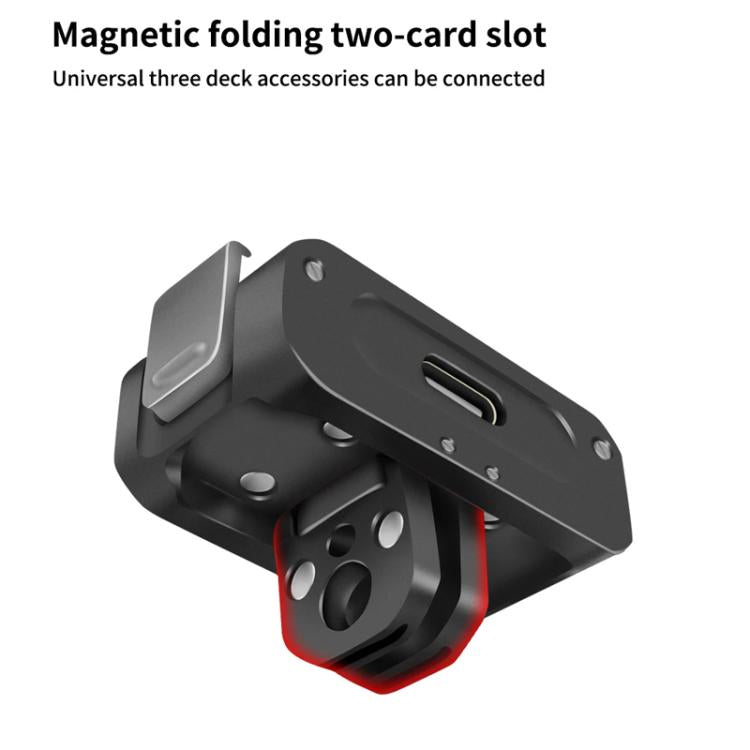 For DJI Osmo Action 2 Camera Magnetic Charging Base with 1/4 Inch & Arri Hole, Spec: Set B - free shipping - PMC TechLife - Order now!