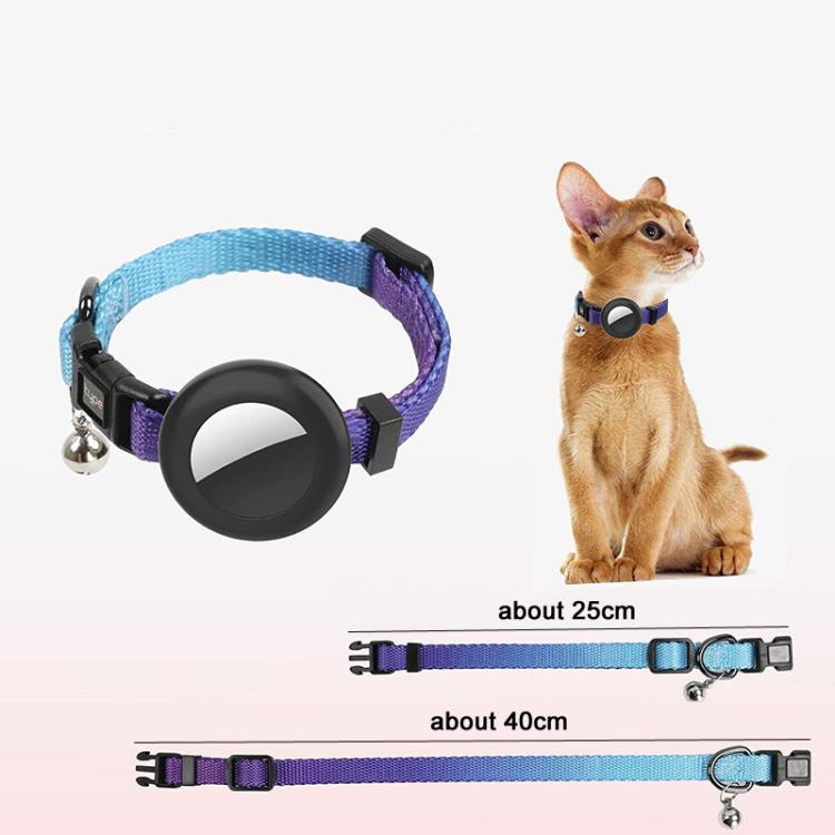 For AirTag Tracker Silicone Case Rainbow Gradient Pet Cat Collar With Bell(Gradient Beige Red) - Pet Series by PMC TechLife | Online Shopping South Africa | PMC TechLife | Buy Now Pay Later Mobicred