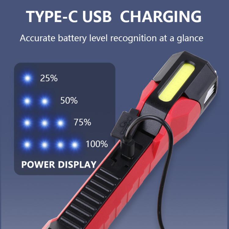 Magnet-Hook COB Rotating Strong Light Emergency Work Light(Red) - Other Tools by PMc TechLife | Online Shopping South Africa | PMc TechLife | Buy Now Pay Later Mobicred