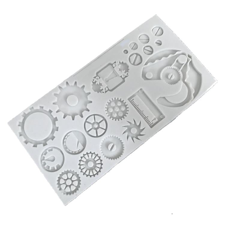 Mechanical Gear Silicone Cake Fondant Mold For Sugarcraft, Cupcake Topper, Jewelry, Polymer Clay, Crafting Projects(Gray) - free shipping - PMc TechLife - Order now!