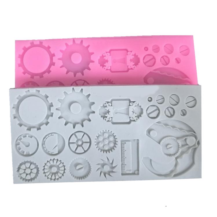 Mechanical Gear Silicone Cake Fondant Mold For Sugarcraft, Cupcake Topper, Jewelry, Polymer Clay, Crafting Projects(Gray) - free shipping - PMc TechLife - Order now!