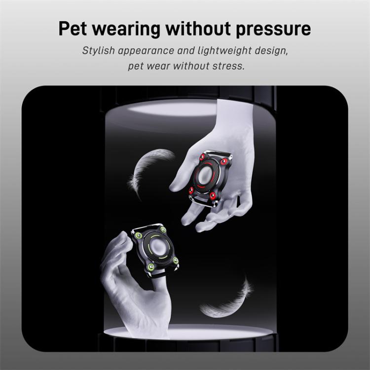 For AirTag Tracker Waterproof Protective Case Puppy Kitten Collar Metal Buckle Model Protective Cover(Black+Red PC) - Other by PMC TechLife | Online Shopping South Africa | PMC TechLife | Buy Now Pay Later Mobicred