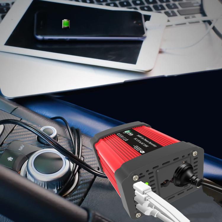 Gurxun Dual USB+Dual Type-C Charging Port Modified Square Wave Car Inverter, Spec: DC12V To AC110V Dual US Plug - free shipping - PMC TechLife - Order now!